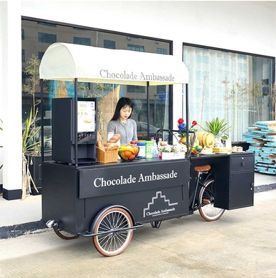 Produits végétaux matières premières Chariot de crème glacée commercial Cooler tricycle congélateur