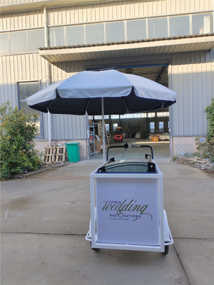 Snack Food Ice Cream Pousser le chariot Tricycle équipement de cuisine sur mesure avec roues
