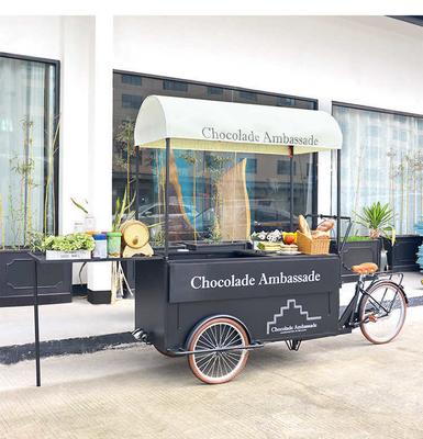 Produit à haute productivité 277*210*70cm Chariot alimentaire tricyclique commercial pour entreprise alimentaire mobile