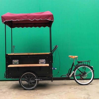 Appareil de remorque de panier de café en acier inoxydable pour vélo en plein air et tricycle de vente de rue