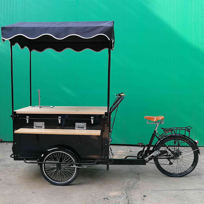 Appareil de remorque de panier de café en acier inoxydable pour vélo en plein air et tricycle de vente de rue