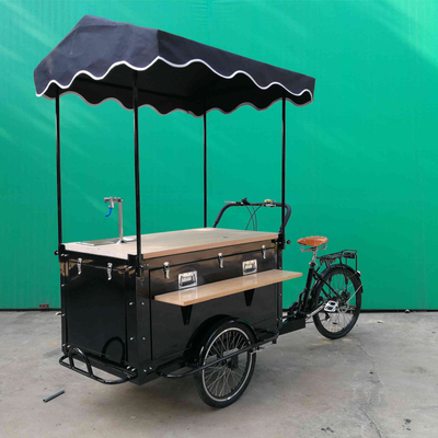 Appareil de remorque de panier de café en acier inoxydable pour vélo en plein air et tricycle de vente de rue