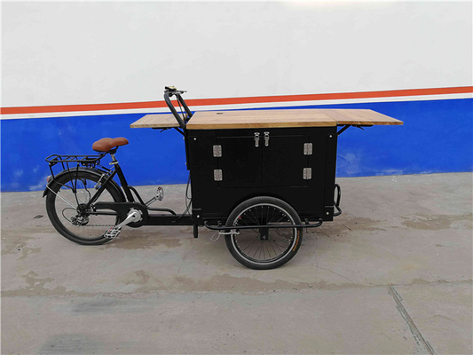 Appareil de remorque de panier de café en acier inoxydable pour vélo en plein air et tricycle de vente de rue