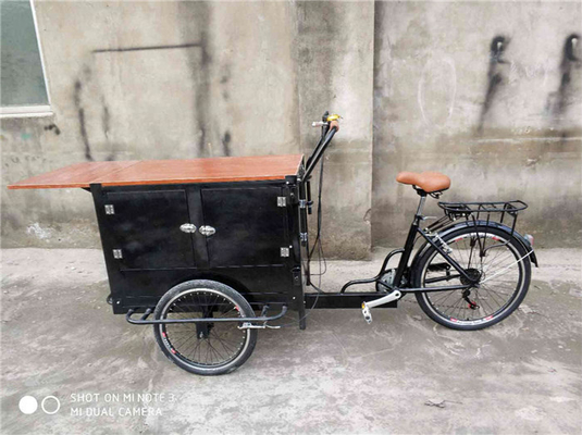 Appareil de remorque de panier de café en acier inoxydable pour vélo en plein air et tricycle de vente de rue