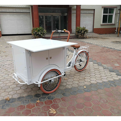 Matériau de base de l'eau Un guichet unique pour la livraison de café Tricycle 220V/110V Voltage Mobile Food Bike