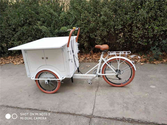 Matériau de base de l'eau Un guichet unique pour la livraison de café Tricycle 220V/110V Voltage Mobile Food Bike