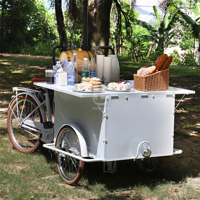 Chariots mobiles de bicyclette de nourriture des noix de bicyclette des collations Chariot de nourriture avec et Chariot de hot-dog mobile