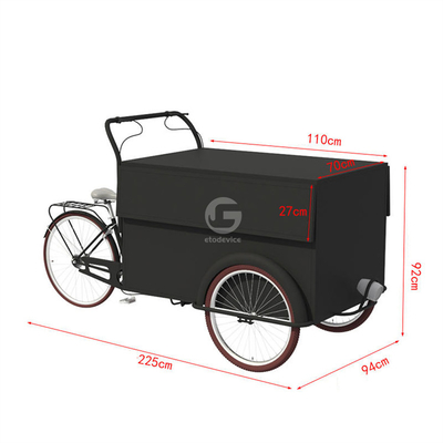 Produits fruitiers Matériaux premiers Café Tricycle Ice Cream Food Cart avec CE Mobile Pancake Food Truck