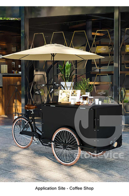 Produits fruitiers Matériaux premiers Café Tricycle Ice Cream Food Cart avec CE Mobile Pancake Food Truck