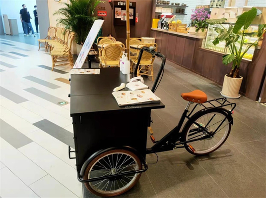 250*124*135cm Application en conserve Café et nourriture Chariot à tricycle avec charge et capacité