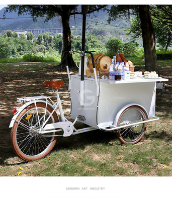 250*124*135cm Application en conserve Café et nourriture Chariot à tricycle avec charge et capacité