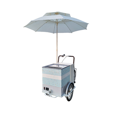 214*83*240cm Vélo de café commercial pour boissons chaudes et thé Tricycle en acier inoxydable