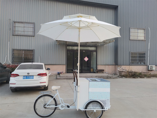 214*83*240cm Vélo de café commercial pour boissons chaudes et thé Tricycle en acier inoxydable