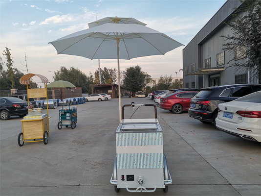 Chariot-remorque à vélo à tension 220V/380V pour vendre des glaces et des fruits frais