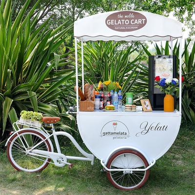 Bicicleta de café à 3 roues de haute productivité pour le kiosque de café et de thé mobiles de rue
