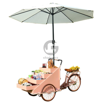 L'usine de transformation des légumes est équipée d'un chariot de vélo mobile pour le café de 200 cm*W95.00cm*H110.00cm
