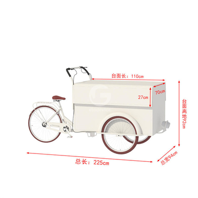 Découvrez les joyaux alimentaires du comté de Los Angeles avec notre chariot à tricycle culinaire poussé à la main 150*70*230 cm