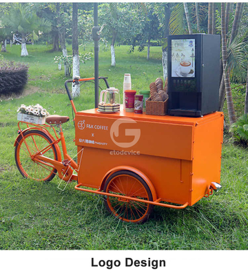 150*70*230cm chariots de nourriture à tricycle L'expérience de saveur ultime dans le comté de Los Angeles