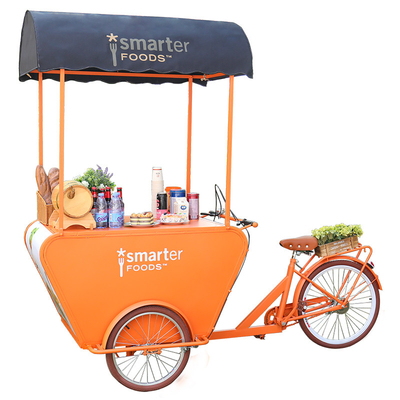 Type de tricycle fast-food/chariot de vente de café/vélo café pour usine de transformation de légumes