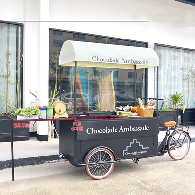 Entretien sur le terrain Cuisine complète Outdoor Truck alimentaire à trois roues mobiles pour 1-2 personnes