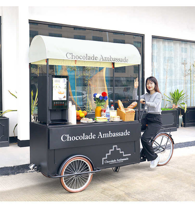 Chariot de vente mobile de café avec tension 220V/380V et équipement de cuisson personnalisé