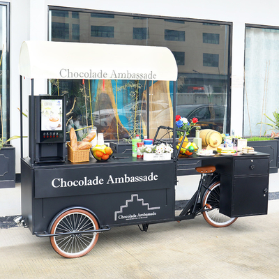 Chariot de vente mobile de café avec tension 220V/380V et équipement de cuisson personnalisé