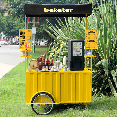 Marché des États-Unis personnaliser les glaces à vélo chariots alimentaires avec une capacité de 100 kg