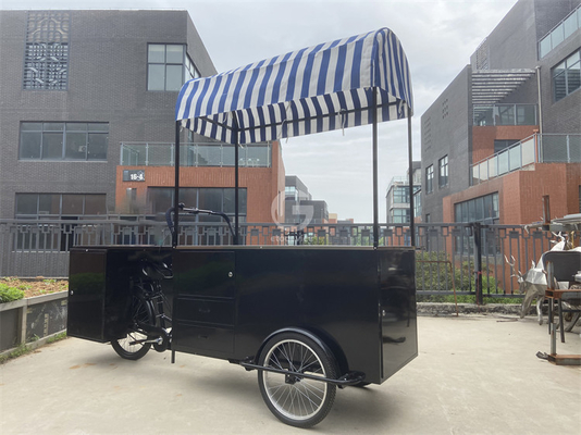 110*70cm Vélo à roues pour 1-2 personnes Livraison de nourriture dans la rue Crêpe Trailer Tricycle Cart