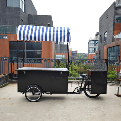 110*70cm Vélo à roues pour 1-2 personnes Livraison de nourriture dans la rue Crêpe Trailer Tricycle Cart