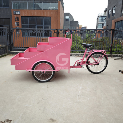 Juices mobiles vendant des chariots à trois roues pour la livraison de café et de pizza