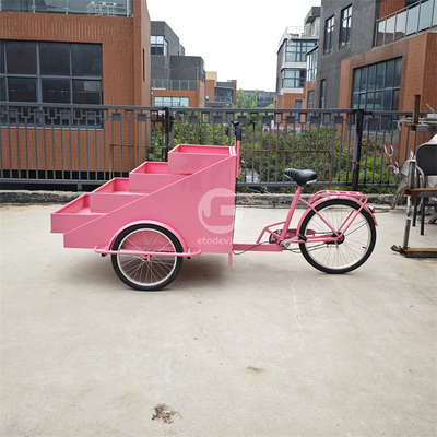 Chariot de vente alimentaire personnalisé pour les fruits et les fleurs à haute productivité sur le tricycle de rue