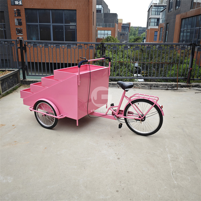 Chariot de vente alimentaire personnalisé pour les fruits et les fleurs à haute productivité sur le tricycle de rue