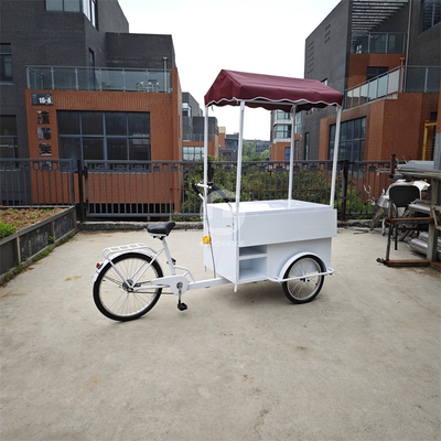 Chariot de nourriture de rue en plein air Meilleur véhicule mobile électrique de chargement Vélo remorque 3 roues tricycle avec panier avant