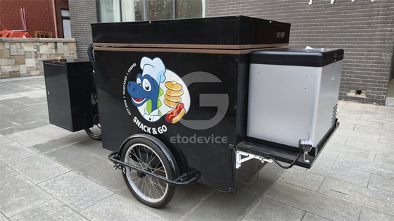 Déjeuner multifonctionnel Tricycle électrique Chariot alimentaire Chariot à vélo