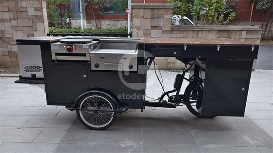 Hamburger Tricycle Mobile Coffee Shop avec couleur personnalisable et support en ligne