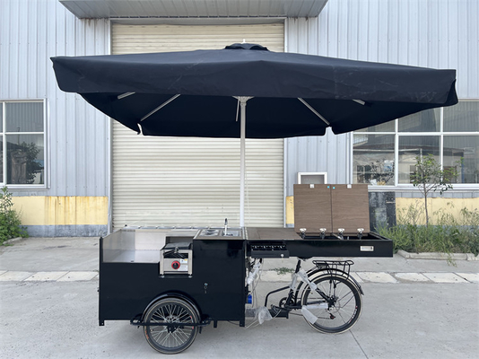 Tricycle mobile de restauration rapide pliable sur mesure pour la vente de collations de fret standard UE