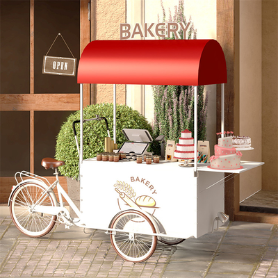 OEM Commercial Mobile Coffee Cargo Bike Tricycle avec 3 roues et stockage de soja