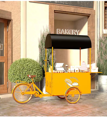 OEM Commercial Mobile Coffee Cargo Bike Tricycle avec 3 roues et stockage de soja