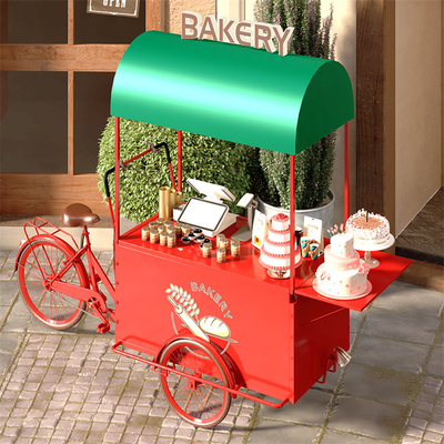 OEM Commercial Mobile Coffee Cargo Bike Tricycle avec 3 roues et stockage de soja