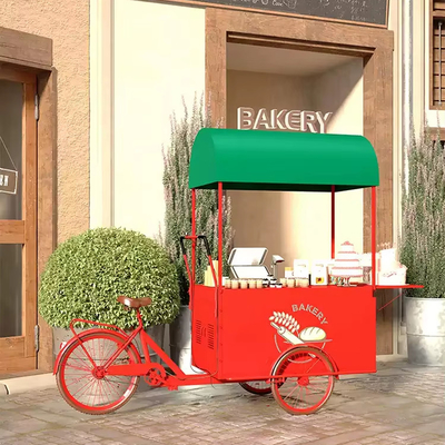 Tricycle à gâteaux alimentaires parfait pour la vente personnalisée de nourriture et la livraison de crème glacée
