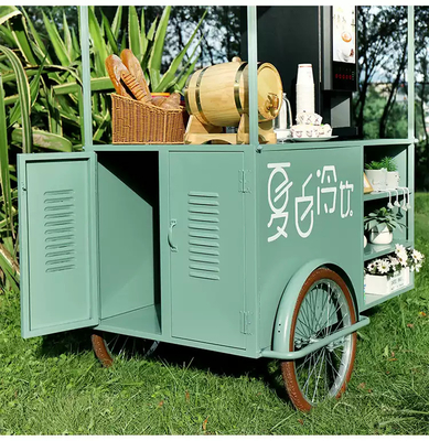 Tricycle en acier galvanisé et en acier inoxydable à performances stables pour livraison de nourriture