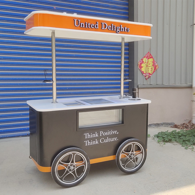 Gelato Gelato Push Cart / congélateur / congélateur à affichage
