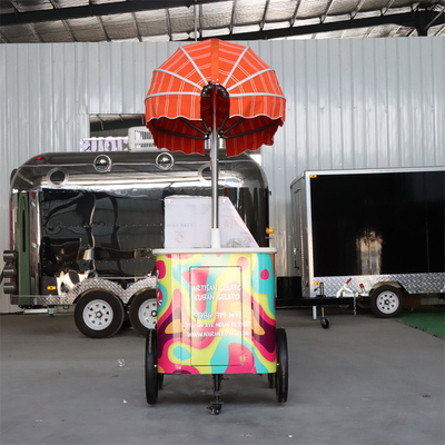 2023 Nouveau design café tricycle vélo panier pour les entreprises mobiles panier glace vélo glace