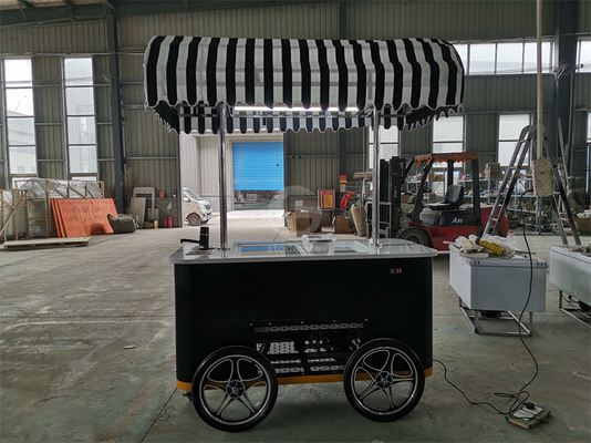 Chariots à café multifonctionnels Chariots alimentaires Chariots alimentaires mobiles pour la crème glacée
