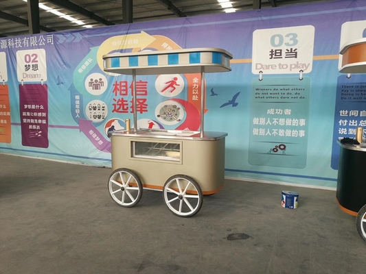 Voiture à glace à poussée mobile avec vitrine
