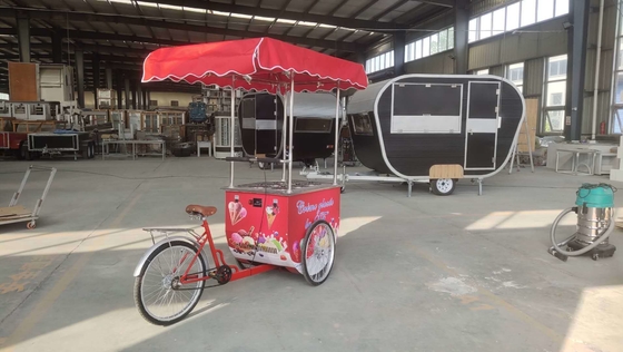 Vente en ligne de fourgonnette de nourriture mobile chariot à glaçons fourgonnette de nourriture glace