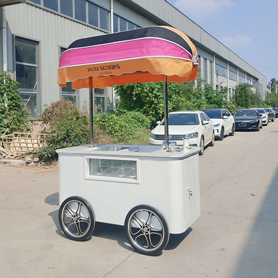 Truck de nourriture de haute qualité Armoire d'affichage de crème glacée Gelato Popsicle Crème glacée Chariot de poussée