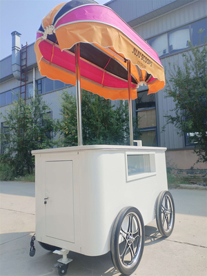 Truck de nourriture de haute qualité Armoire d'affichage de crème glacée Gelato Popsicle Crème glacée Chariot de poussée