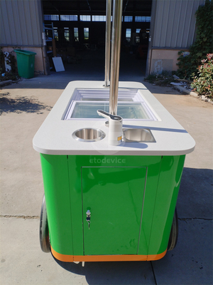 OEM CE Approuvé 4 roues Vélo de chargement avec congélateur Voiture de vente de nourriture pour la vente de crème glacée tricycle électrique