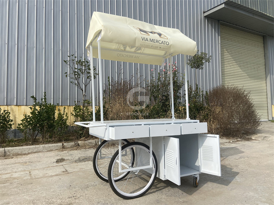 La Chine a fabriqué de petits camions de crème glacée dans la rue des paniers de nourriture des paniers de nourriture en acier inoxydable usagés à vendre